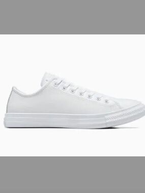 Converse Chuck Taylor All Star Leather Low Top Sneakers in Mono White 136823C